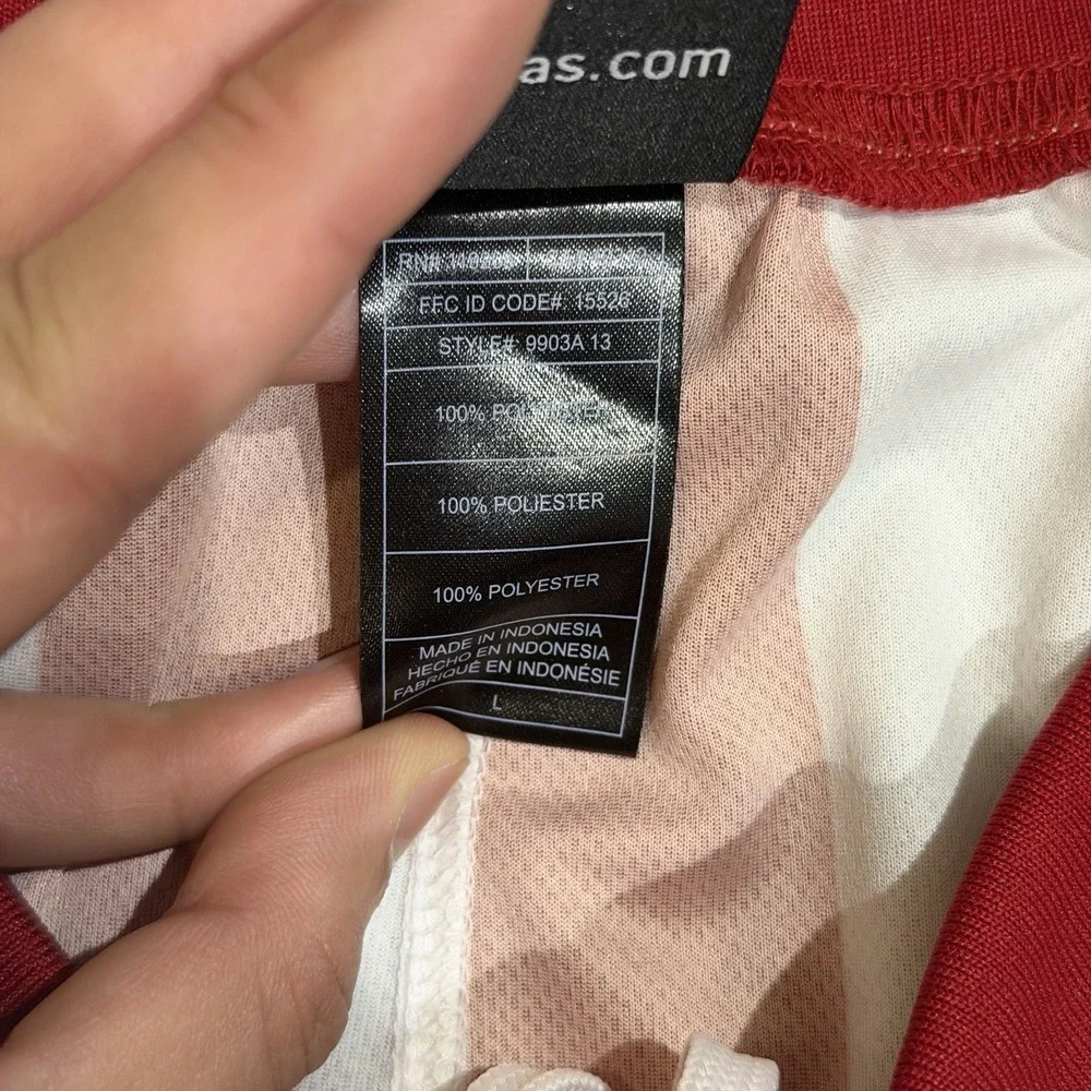2013 Adidas Indiana University IU Mens L Candy Striped Tearaway Basketball Pants